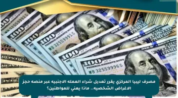 مصرف ليبيا المركزي يقرر تعديل شراء العملة الأجنبية عبر منصة حجز الأغراض الشخصية.. ماذا يعني للمواطنين؟